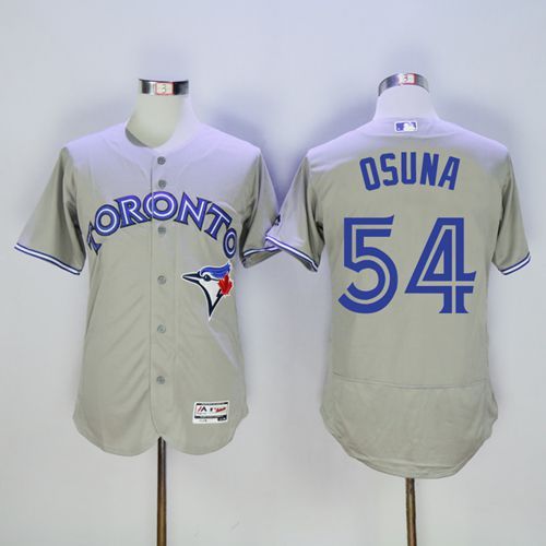 Blue Jays #54 Roberto Osuna Grey Flexbase Authentic Collection Stitched MLB Jersey - Click Image to Close